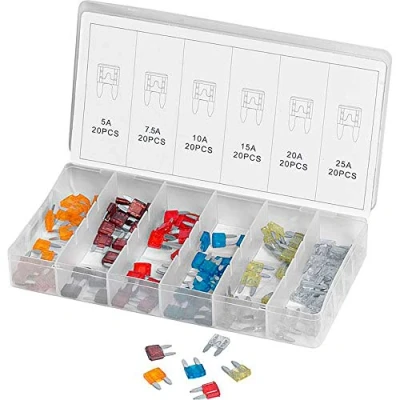 Abbildung von Hi Q Tools Mini Flachsicherungen 120 Stück 5 25A