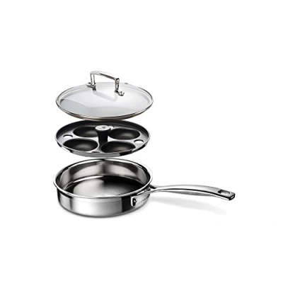 Abbildung von Le Creuset 3 ply Sautépfanne mit Porchiereinsatz u. Glasdeckel 20 cm