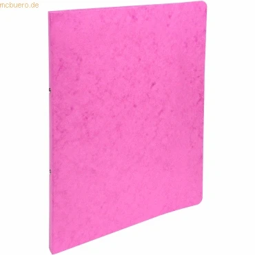 Abbildung von Exacompta 54256E Ringhefter aus starkem Colorspan Karton für DIN A4, 2 O Ring 20 mm rosa schwarz ideal Schule und Büro Ringordner Ringbuchordner