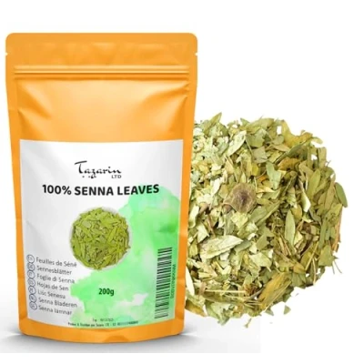 Abbildung von 200g Ganze Sennes Blätter (Senna Alexandrina) Entgiftungs Kräutertee Starkes Abführmittel Natürliches Tazarin Ltd