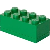 Abbildung von LEGO Mini Box, 8 Noppen, Lunchbox Einsatz, Snackbox, grün