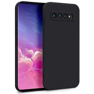 Abbildung von MyGadget Hülle für Samsung Galaxy S10 Plus Zweilagige Handyhülle mit Kameraschutz Cover Innenfutter &amp; Silikon außen Schwarz