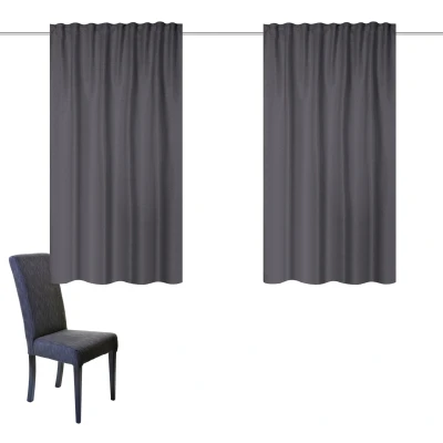 Abbildung von Home Basics Vorhang &quot;JOHN&quot;, (2 St.), 2er Pack Kombibandschal JOHN Uni