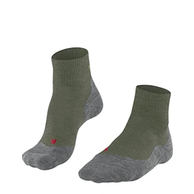 Abbildung von FALKE Herren Wandersocken TK5 Wander Short M Sso Wolle Funktionsmaterial antiblasen dünn 1 Paar, Grün Herb 7754, 44 45