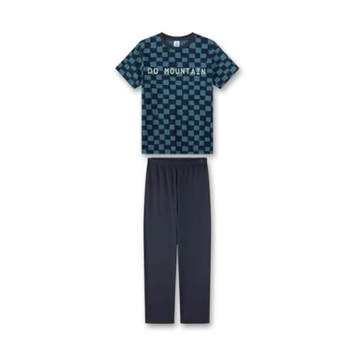 Abbildung von Sanetta Jungen Schlafanzug kurz Blau Hochwertiger und bequemer aus Baumwolle für Jungen. Pyjamaset 128