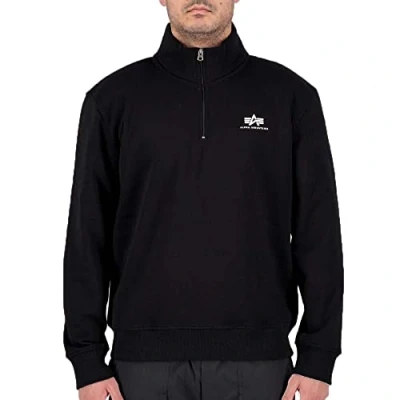 Abbildung von Alpha Industries HALF ZIPP Sweatshirt, Herren, Größe: XS, Black