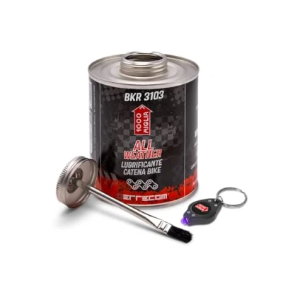 Abbildung von 1004 Miglia BKR 3103 Fahrradkette Schmiermittel All Weather 900 ml, für Alle Jahreszeiten und Wetterbedingungen, In One mit Pinsel enthalten