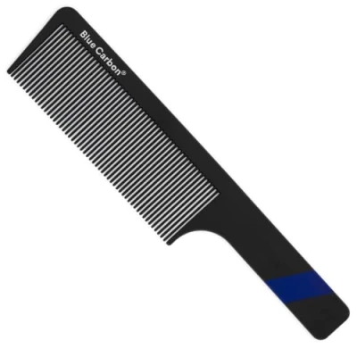 Abbildung von Blue Carbon® Clipper Comb Haarschneidekamm Haarkamm Männer Friseurkamm Profi Friseur Bruchfester Carbon Kamm Barber Hair