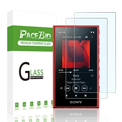 Abbildung von PaceBid 2 Pack Glasfolie Schutzfolie Kompatibel mit Sony NW A105/A100TPS /A105HN/A106/A107, 9H Härte, Anti Fingerabdruck，Ultra klar gehärtetes Glas Display für A105 Walkman