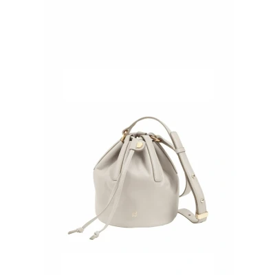 Abbildung von DUDU Piccola Borsa a Secchiello da Donna in Vera Pelle Con Tracolla Regolabile e Chiusura Coulisse Elegante Compatta Cordoncino, Perfetta per l&#039;Uso Quotidiano Perla