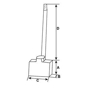 Abbildung von Kohlebürsten, Anlasser HC CARGO CARPSX142 1444