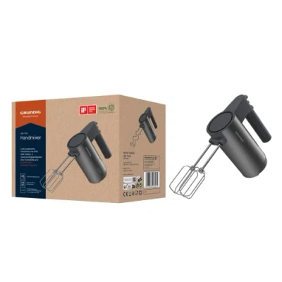 Abbildung von Grundig Handmixer Delisia NovusTM HM 7140, 500 W, Hochwertiger Edelstahlkorpus, Soft Start: Antispritz Funktion
