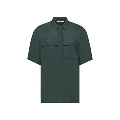 Abbildung von ESPRIT Damen 013EE1F304 Bluse, 376/DARK Teal Green 2, L