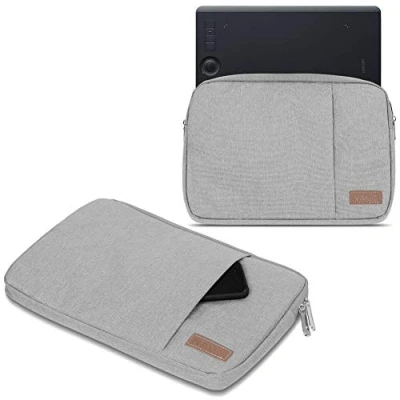 Abbildung von UC Express Grafiktablett Tasche kompatibel mit Wacom Intuos Pro S PTH 460 / M 660 Hülle Schutzhülle Schwarz/Grau/Blau Case, Tablet Modell für:Wacom S, Farbe:Grau