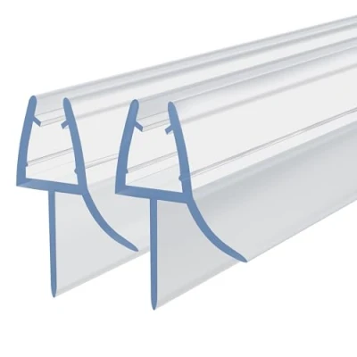 Abbildung von HNNHOME Duschdichtung, 1 Meter für 6 8mm Glasstärke, Duschtürdichtung Bad Duschwand und Duschabtrennung, Dichtet Spalten bis zu 20mm ab (Gerade x 2)
