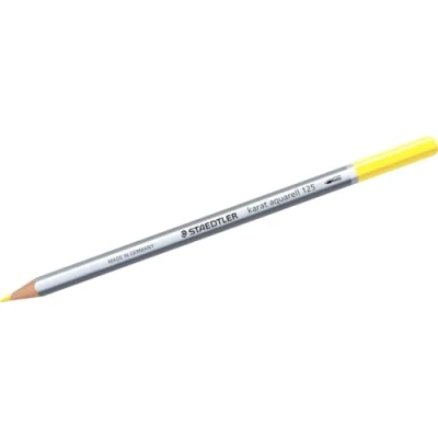 Abbildung von Staedtler 125 10 karat aquarell Farbstift, wasservermalbar, 6 Stück im Kartonetui, lichtgelb