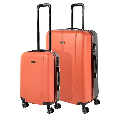 Abbildung von ITACA Gepäck Sets, Reisekoffer, Reisekoffer Set, Kofferset, Hartschalenkoffer, Trolley Luggage Große Auswahl an Koffer &amp; Trolleys für jede Reise! 71116, Koralle Anthrazit
