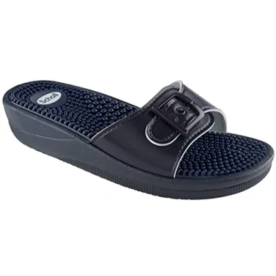 Abbildung von Scholl New Massage, Sandali Donna, Blu, 42 EU