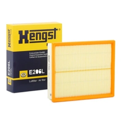 Abbildung von HENGST FILTER E206L Luftfilter 58 212 254 Filtereinsatz AUDI: A6 C5 Limousine, A4 B5 Avant, VOLKSWAGEN: Passat Variant