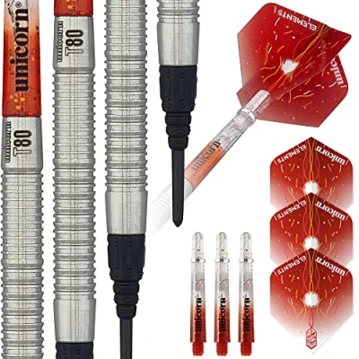Abbildung von Unicorn Core XL Striker Dartpfeile mit weicher Spitze, rot, 19 g