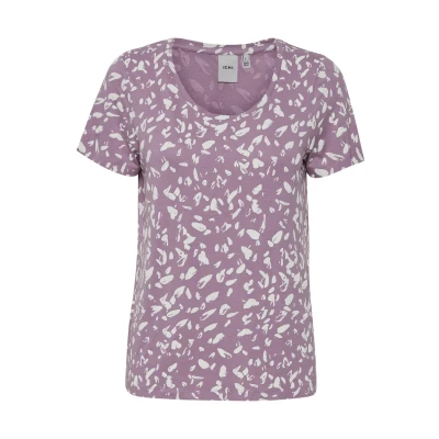 Abbildung von ICHI Ihlisa Tshirt print, Damen, Größe: Large, Lavender mist
