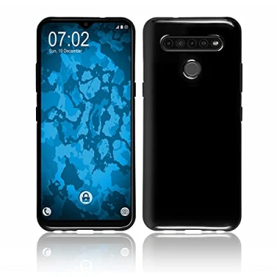 Abbildung von PhoneNatic Case kompatibel mit LG K51 S schwarz Silikon Hülle transparent