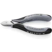 Abbildung von Knipex 77 12 115 ESD, Diagonale Zange, Stahl, Kunststoff, Schwarz, Grau, mm, 80 g