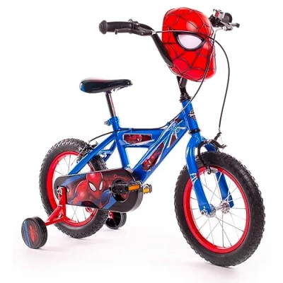 Abbildung von Offizielle Jungen Spiderman Fahrrad 14 Zoll Rad mit Maske Lenker Alter 4 6, 105 117cm Kinder