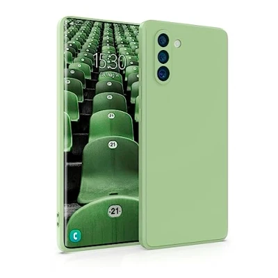 Abbildung von MyGadget Hülle für Samsung Galaxy Note 10 robuste Silikon Schutzhülle TPU Case Slim Silikonhülle Back Cover Kratzfest Handyhülle Matt Grün