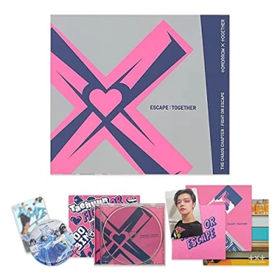 Abbildung von TXT THE 2nd Album Repackage CHAOS CHAPTER : FIGHT OR ESCAPE [ ESCAPE:TOGETHER ver. ] Diary Post Card + Photobook CD R(Jewel Case) Photo Sticker Mini Poster