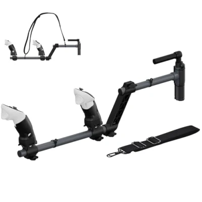 Abbildung von Magnetic VR Gun Stock for Quest 3/3S, Rifle Grip Controller Accessories Compatible with MetaQuest 3, Lightweight &amp; Quick Removable Quest3S Control Gunstock Adapter (Schwarz)
