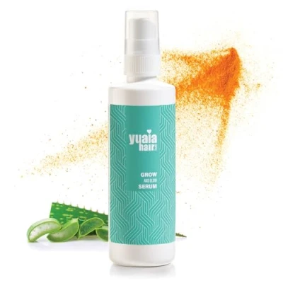 Abbildung von Yuaia Haircare Grow and Glow Haarserum gegen Haarausfall Stimuliert das Haarwachstum und erhöht die Haardicke mit natürlichen Inhaltsstoffen 1 x 100 ml