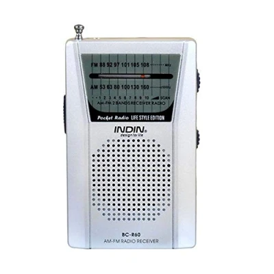 Abbildung von Taschenklares, lautes AM/FM Radio mit Teleskopantenne und Kopfhörerbuchse Bedienungsfreundlicher Batteriebetrieb zum Joggen auf Reisen FM 88 108 MHz, AM 530 1600 kHz