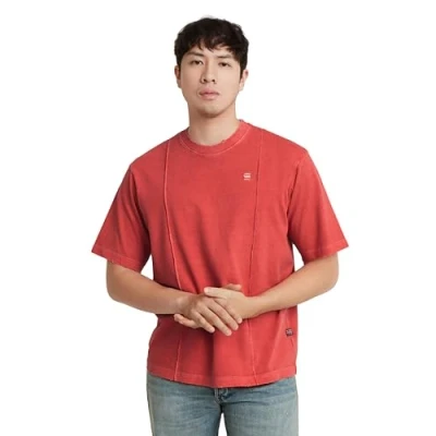 Abbildung von G Star RAW Men&#039;s Overdyed destroyed boxy r T Shirt, Rosa (finch gd D24631 C756 G386), L