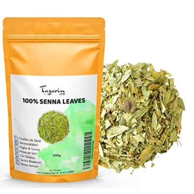 Abbildung von 500g Ganze Sennes Blätter (Senna Alexandrina) Entgiftungs Kräutertee Starkes Abführmittel Natürliches Tazarin Ltd