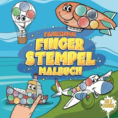 Abbildung von Fahrzeuge Fingerstempelbuch Fingermalbuch ab 3 Jahre: Fingerstempelspaß für Kinder I Stempelbuch Jungen Mein Erstes Fingerstempelbilder Zum Stempeln und Malen