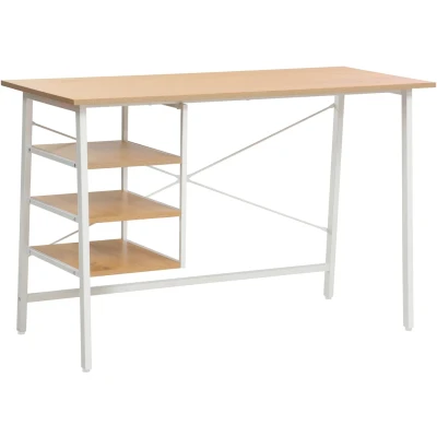 Abbildung von Home affaire Schreibtisch &quot;COWELL&quot;, Computertisch, 3 Ablagefächer, stabiles Metallgestell, Breite 120 cm