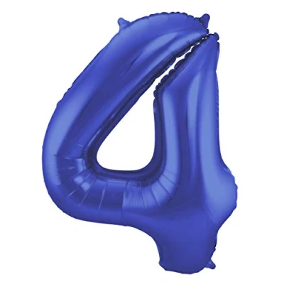 Abbildung von Ballonfolie 4 Matt Blau 86 cm