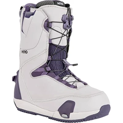 Abbildung von Nitro Damen Snowboards CAVE TLS &#039;23 Step ON All Mountain Freestyle Freeride Schnellschnürsystem Boot Snowboardboot, Lilac Purple, MP 24,5 // EU 38 US 7