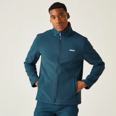 Abbildung von Regatta Herren Men&#039;s Cera V Softshell Jacket Softshelljacke, Moonlight Denim (Danger Red), S