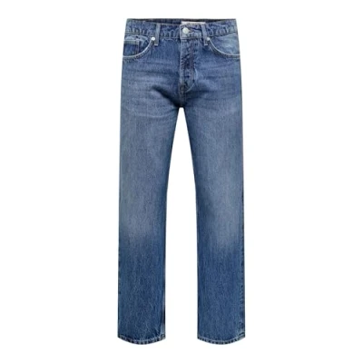 Abbildung von Only &amp; Sons Onsedge Loose MID Jeans Relaxed Fit, Herren, Größe: 28x32, Medium blue denim