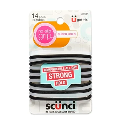 Abbildung von Scunci No slip Grip Evolution Jelly Ponytailers, 14 Count, Colors May Vary