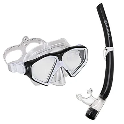 Abbildung von US.Divers Combo TIKI Erwachsenen Tauchset, Maske und Schnorchel mit 180 Panoramablick, UV Schutz, Anti Beschlag auslaufsicheren Gläsern für Wasserausflüge Schnorcheln