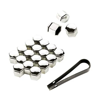 Abbildung von LST 20x Sechskant Rachraubenkappen Abdeckkappen Set 19 mm chromfarben