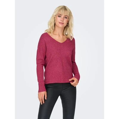 Abbildung von ONLY Onlrica LIFE Vneck Strickpullover, Damen, Größe: Medium, Granita