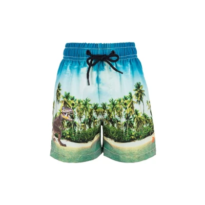 Abbildung von Zigzag Badeshorts für Kinder, Größe: 110, Shocking orange