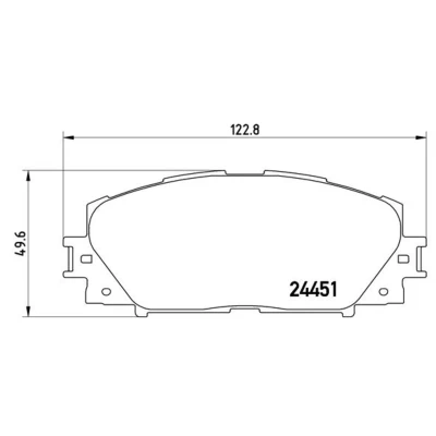 Abbildung von BREMBO P 83 106 Bremsbelagsatz exkl. Verschleißwarnkontakt ohne Zubehör TOYOTA: Prius IV Liftback, III Schrägheck, Plus, LEXUS: CT