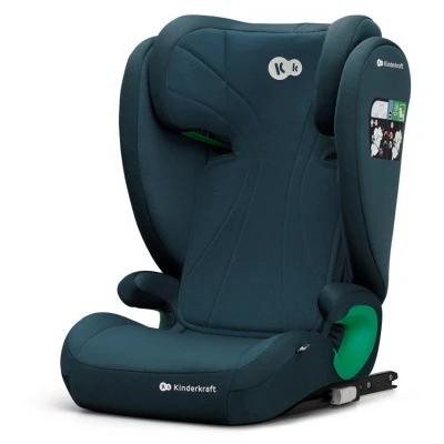 Abbildung von Kinderkraft JUNIOR FIX2 I SIZE Kindersitz 15 36kg, Kinderautositz mit Isofix, Gruppe 2/3, 100 150 cm, Einstellbare Rückenlehne und Kopfstütze, spezielle Sicherheitssysteme, Leicht zu tragen, Blau