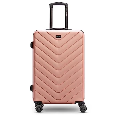Abbildung von REDOLZ Hartschalen Koffer Damen/Herren Leichter Trolley 45 x 25 67 cm hochwertiges ABS Material 4 Doppelrollen &amp; TSA Schloss (Essentials 07)