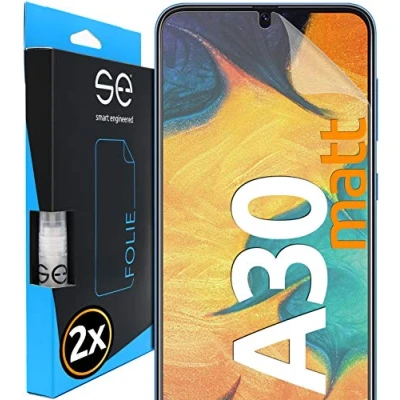 Abbildung von smart engineered [2 Stück] Entspiegelte 3D Schutzfolien kompatibel mit Samsung Galaxy A30, hüllenfreundliche matte Displayschutz Folie, Schutz vor Schmutz und Kratzern, kein Schutzglas